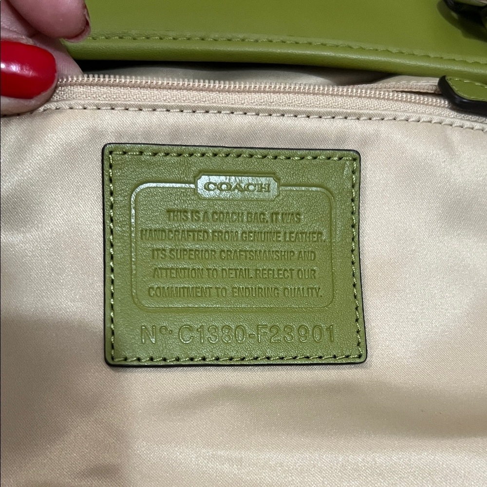 Coach Lime Green Leather Daisy Spectator Satchel Bag - Picture 12 of 12